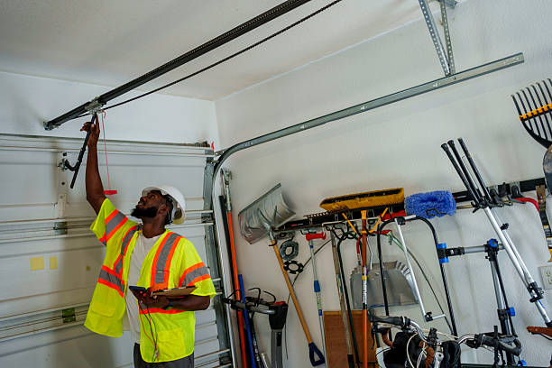 Professional Garage Door Panel Replacement technician working in St. Lawrence, PA